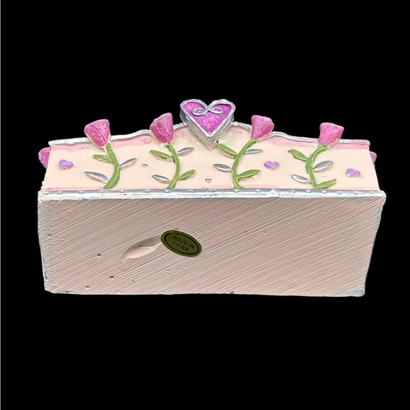 Vintage Scott’s Collectables hearts and flowers Business Card Holder New! - Picture 9 of 13